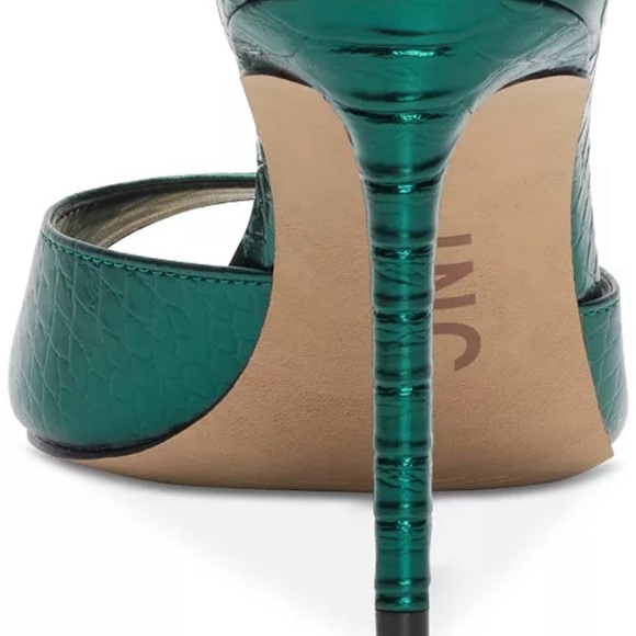 INC International Concepts Teal Open-Toe Heels - Picture 3 of 5